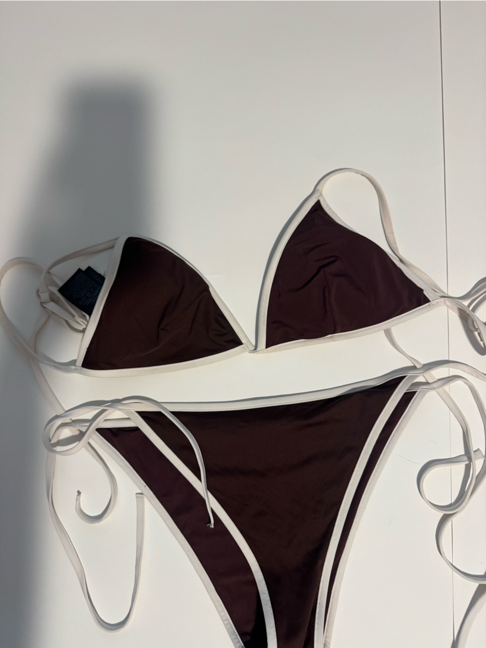 H&M Brown Bikini with Cream Trim